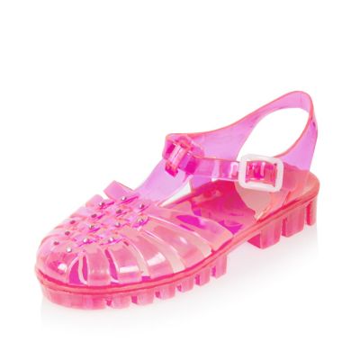 Girls pink jelly sandals